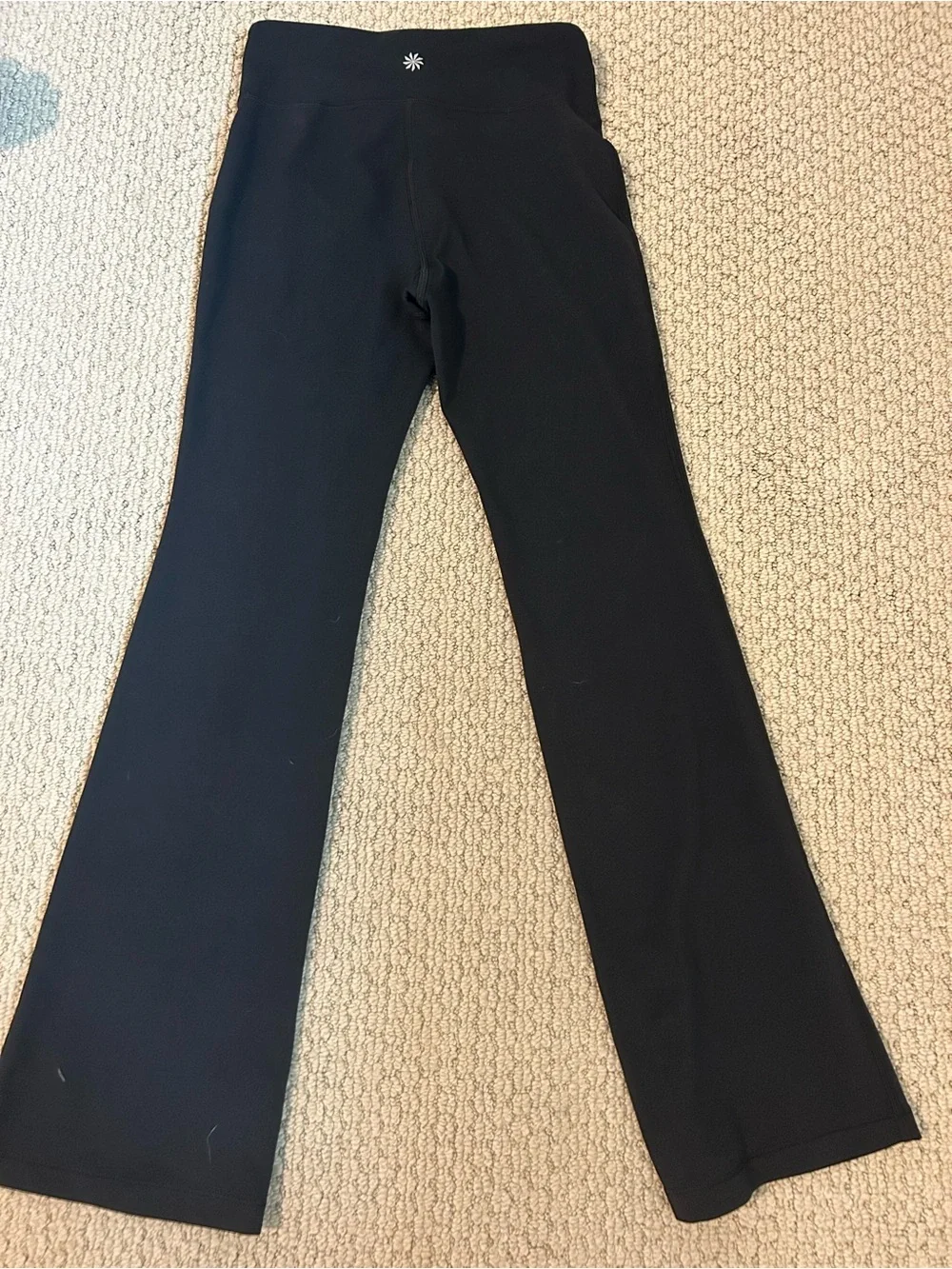Athleta girl flared black leggings